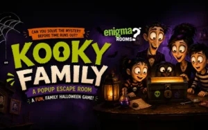 Kooky Family interactive activity at Enigma Rooms Doncaster
